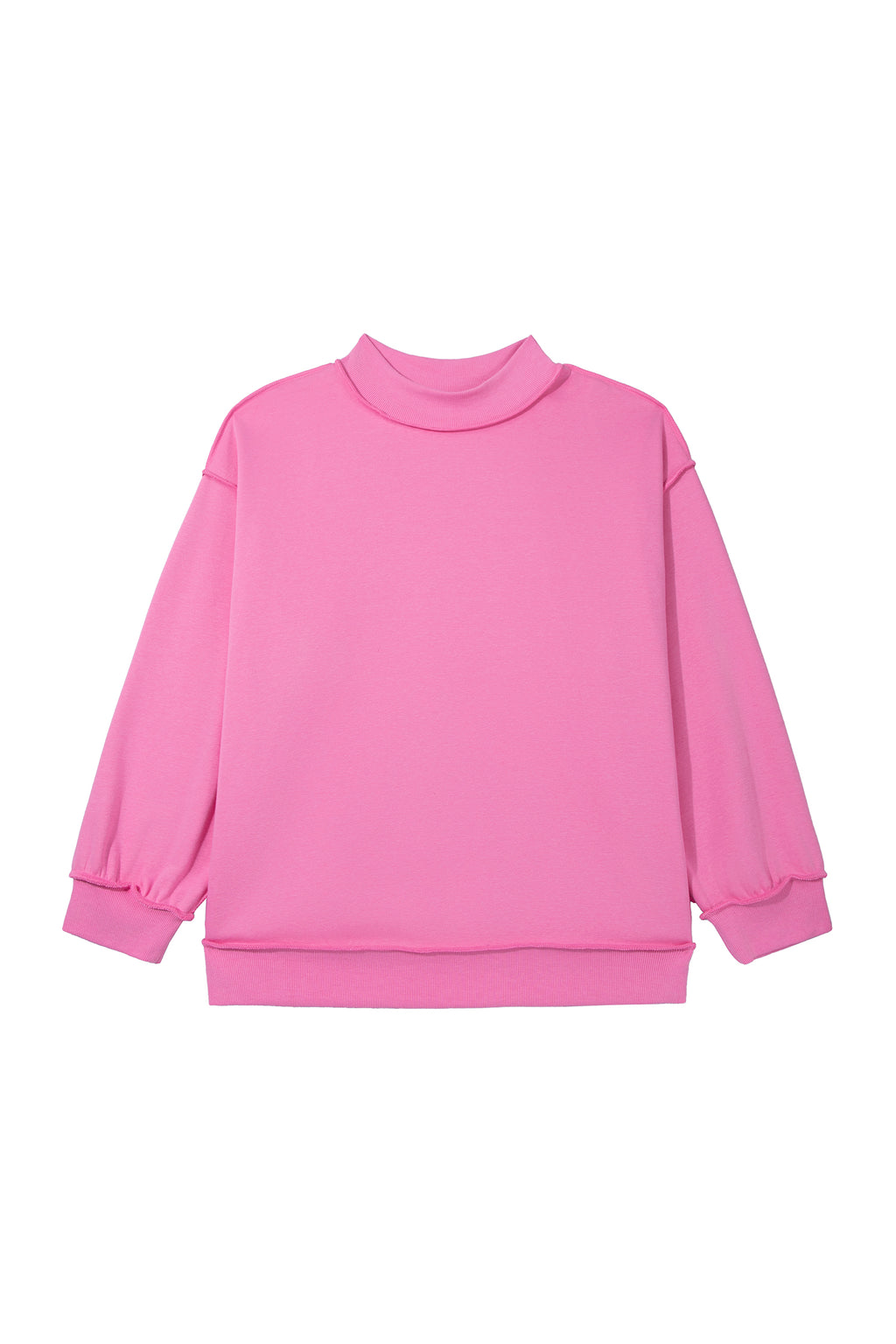 Racing Red Exposed Seam Detail Reversible Double Wear Plus Size Sweatshirt