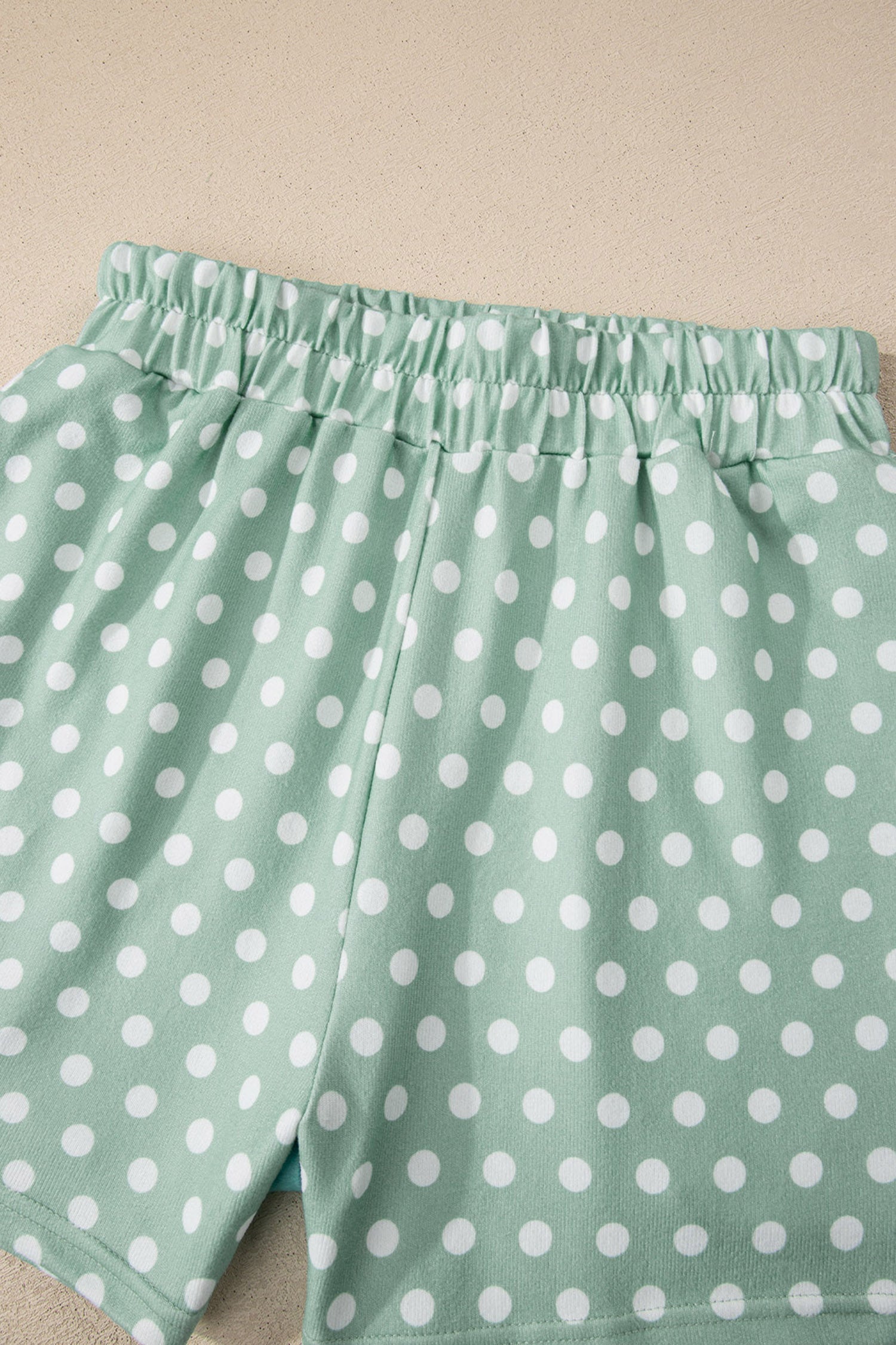 Brown Polka Dot Print Short Set