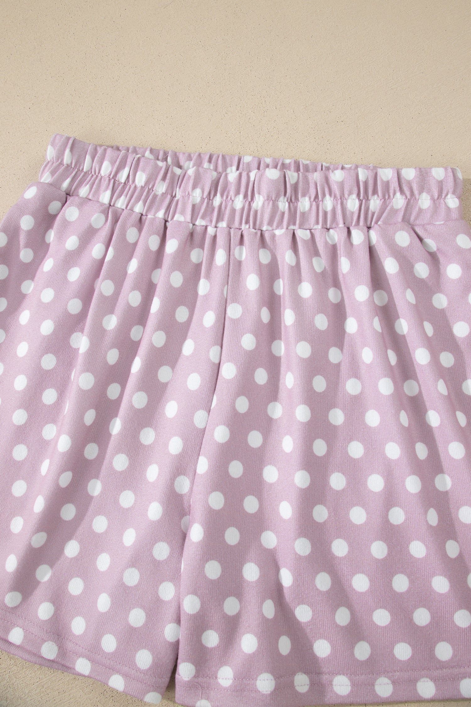 Brown Polka Dot Print Short Set