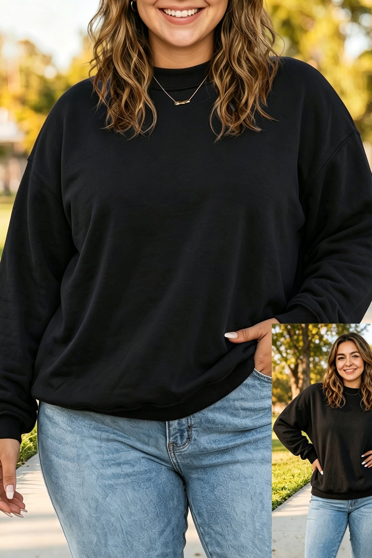 Racing Red Exposed Seam Detail Reversible Double Wear Plus Size Sweatshirt