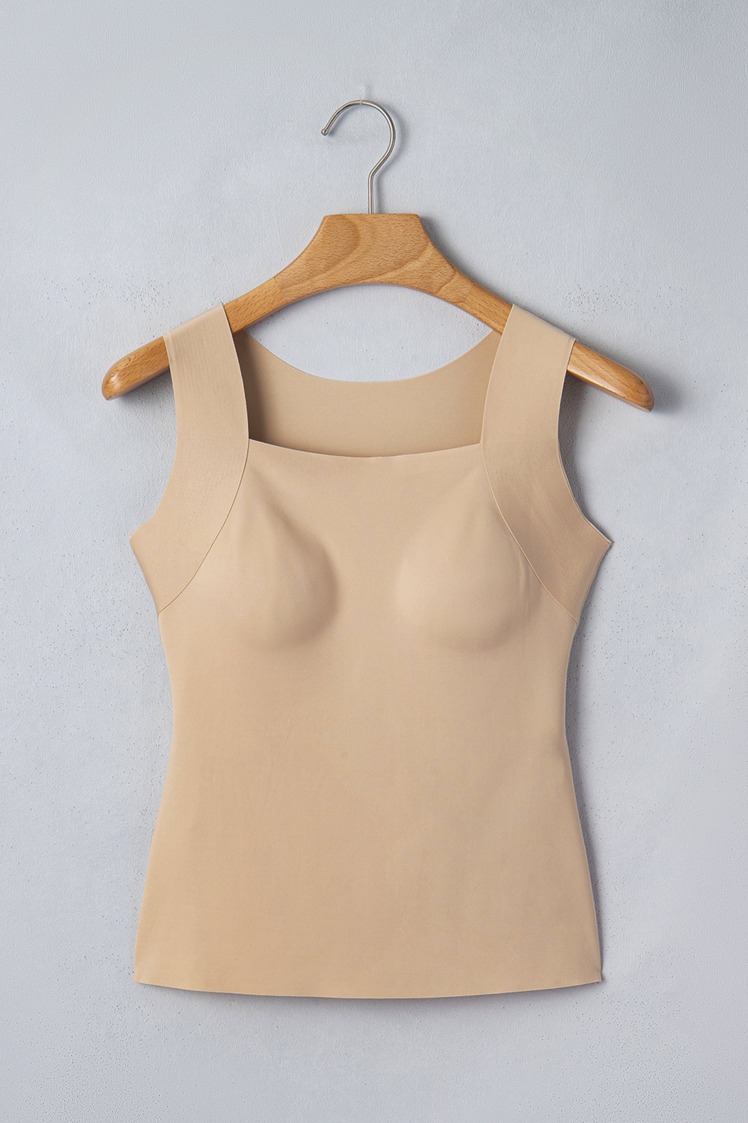 Black Solid Color Wide Strap Splicing Athleisure Tank Top