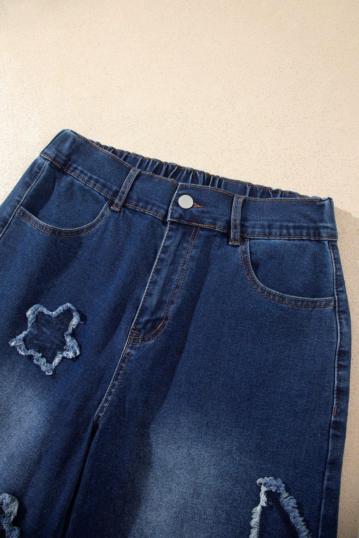 Ashleigh Blue Star Decorated Wide Leg Jeans