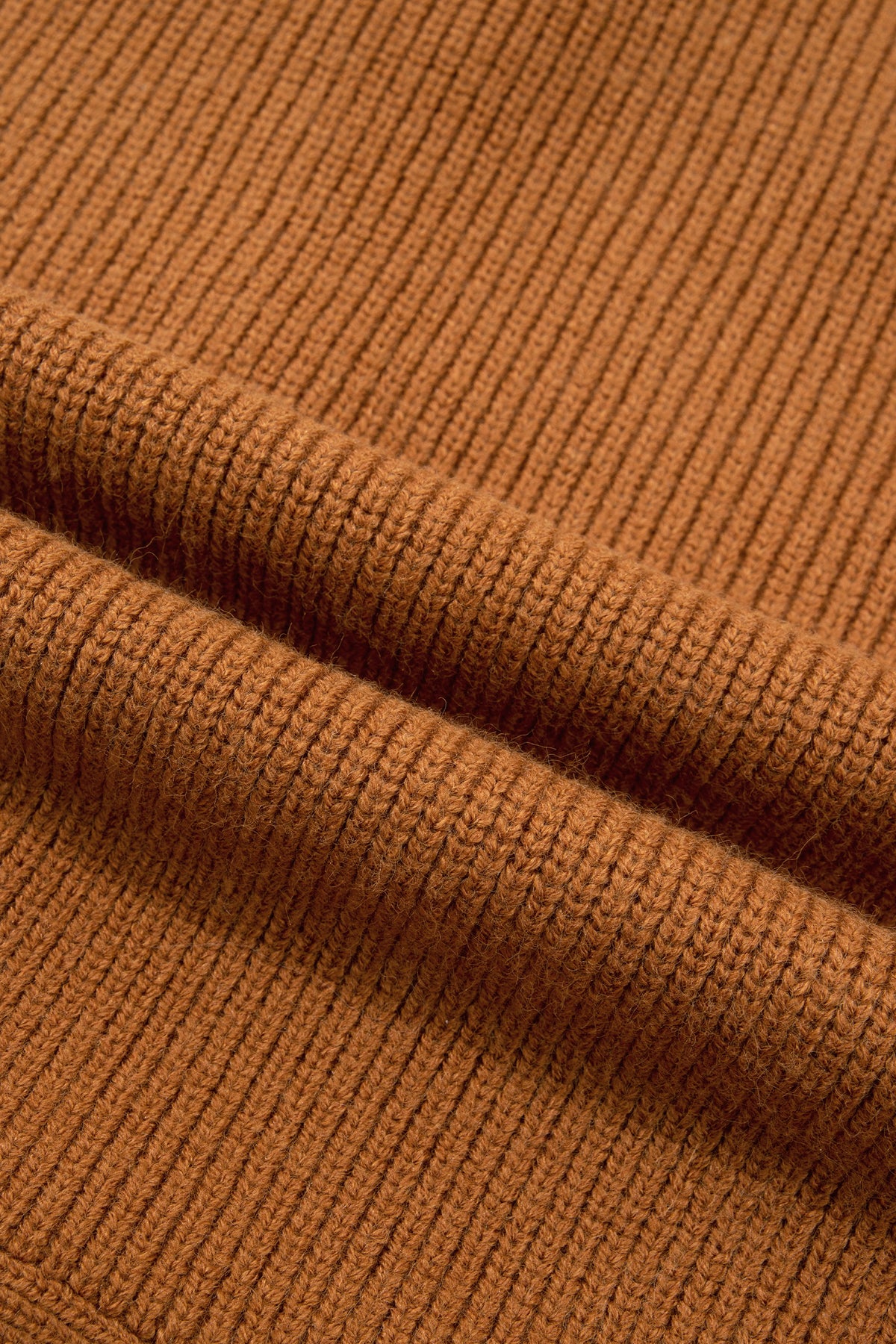 Mustard Ribbed Knit Collar Button Front Long Sleeve Cardigan