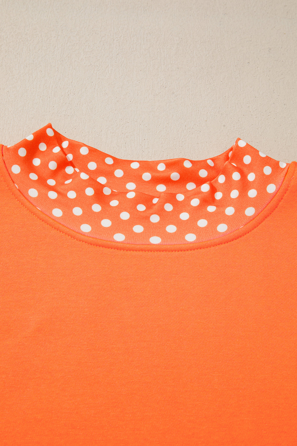 Red Polka Dot Patchwork Round Neck Plus Size Sweatshirt