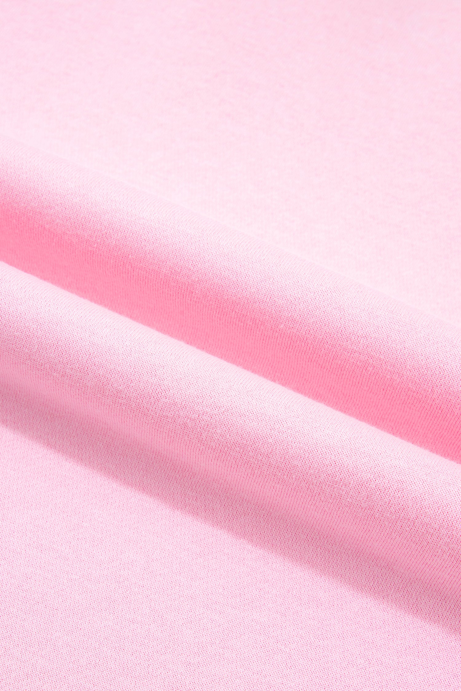 Pink Colorblock Polka Dot Contrast Trim Oversized Sweatshirt