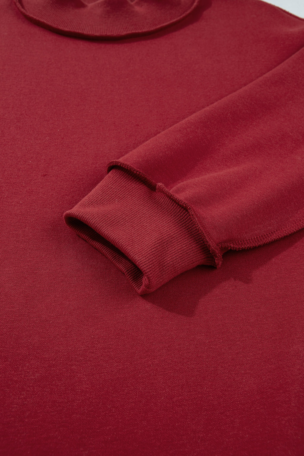 Carrot Oversize Drop Shoulder Reversible Mock Neck Sweatshirt