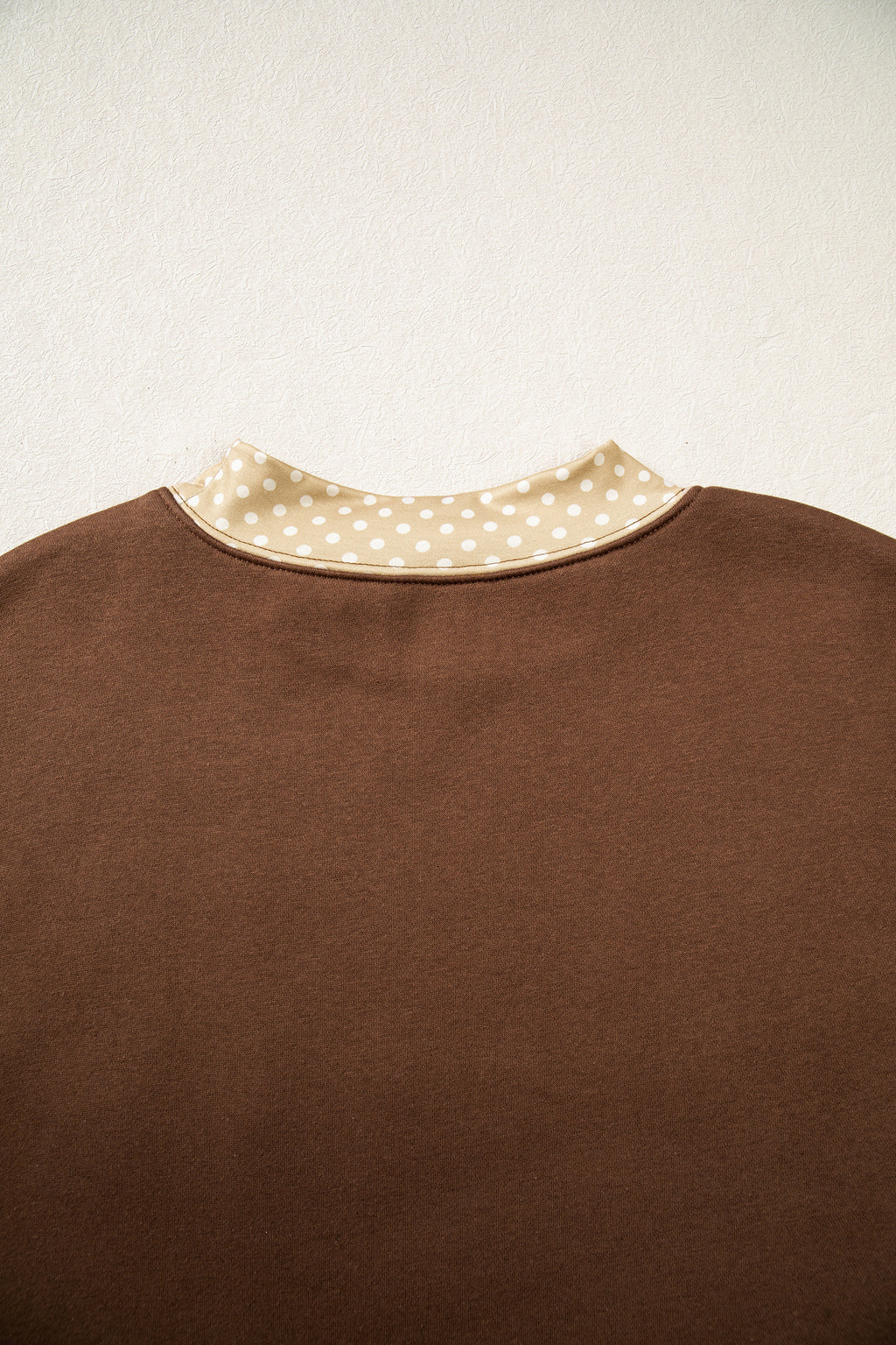 Parchment Leopard Trim High Neck FAITH Letter Graphic Baggy Sweatshirt