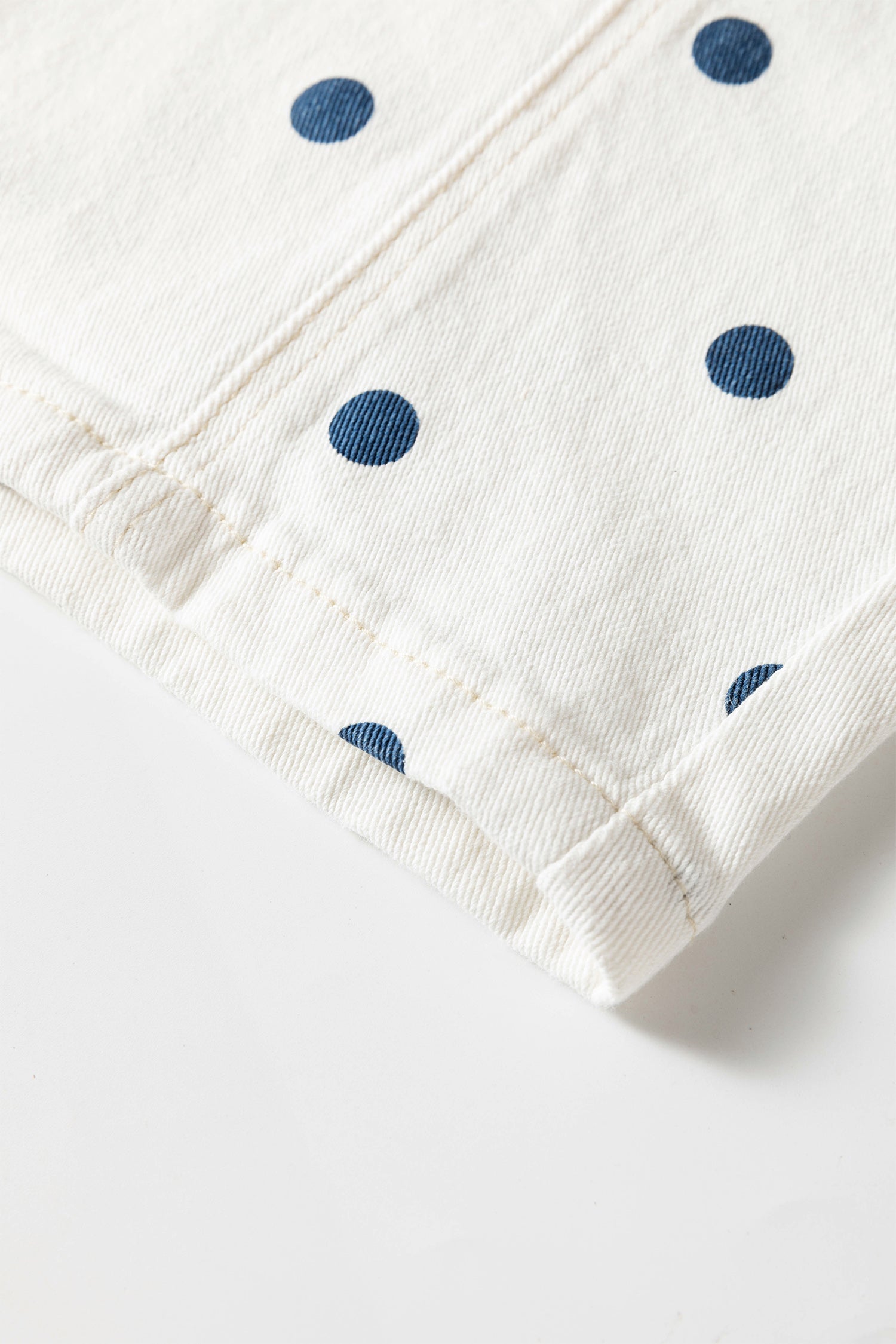 Pink Polka Dot Print Seam Detail Barrel Jeans