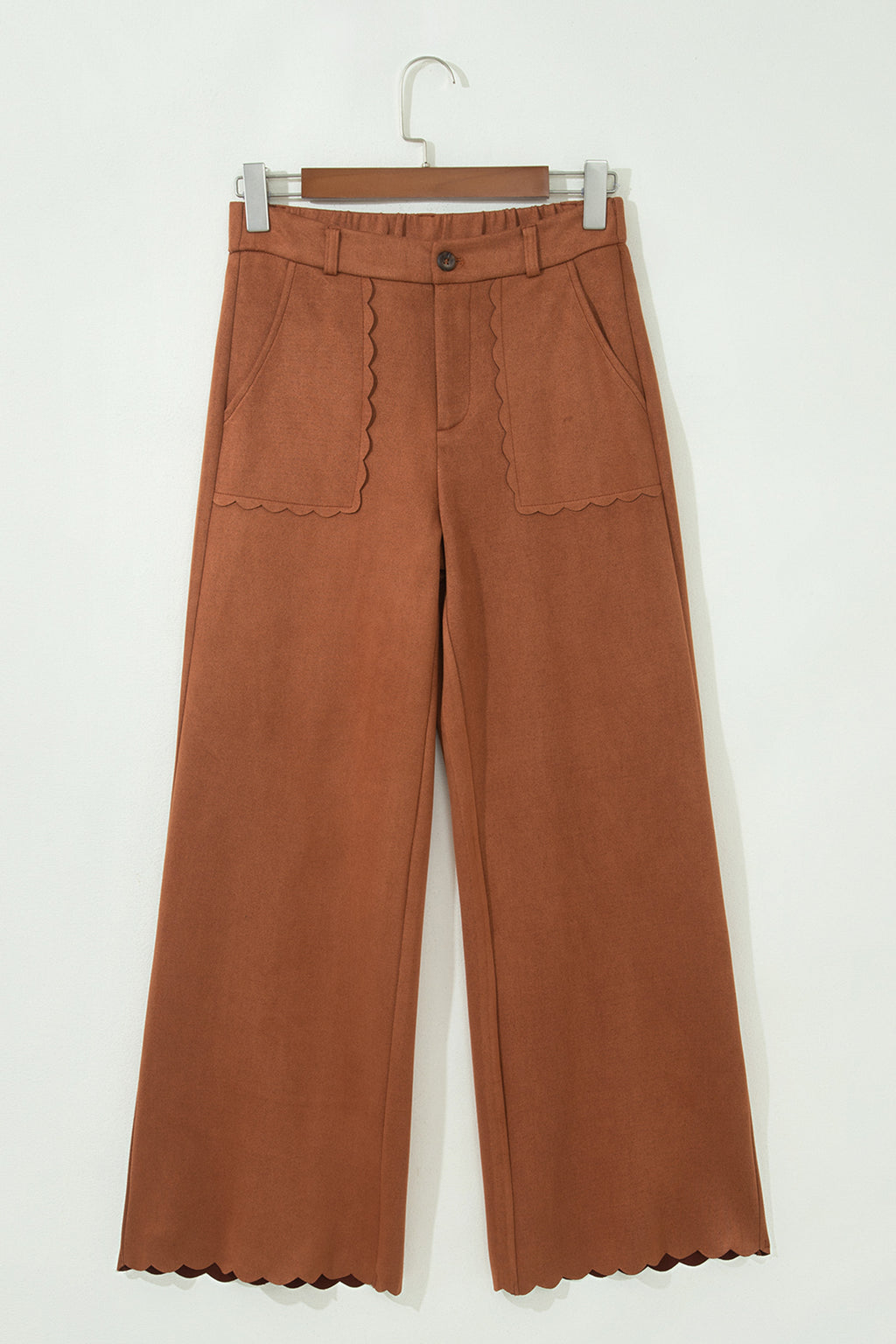 Thai Curry Scalloped Edge Pocket Full-Length Pant