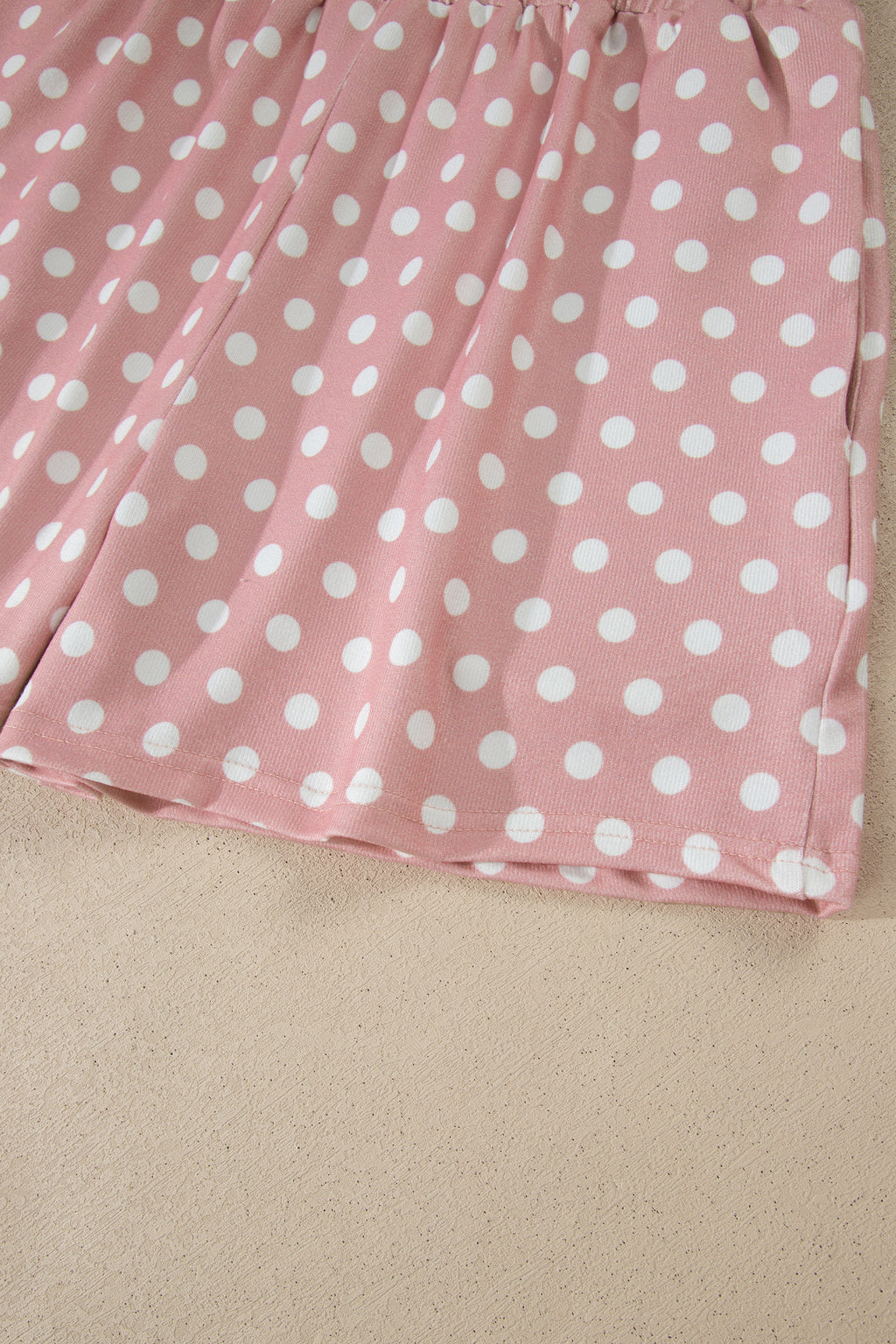 Brown Polka Dot Print Short Set