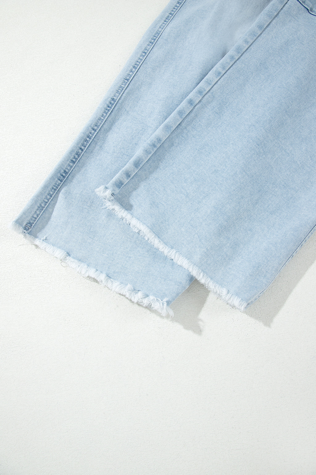 Beau Blue Plus Size Seam Detail Patch Pocket Raw Cut Shift Jeans