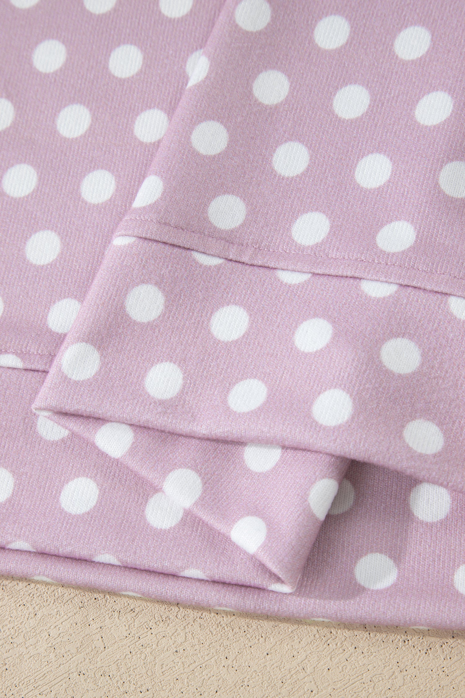 Brown Polka Dot Print Short Set
