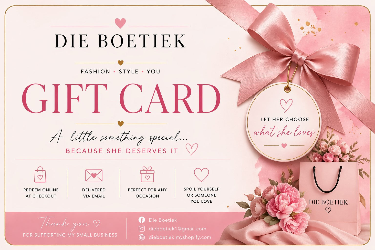 Die Boetiek Gift Card
