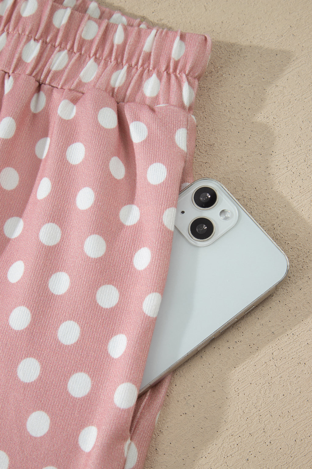 Brown Polka Dot Print Short Set