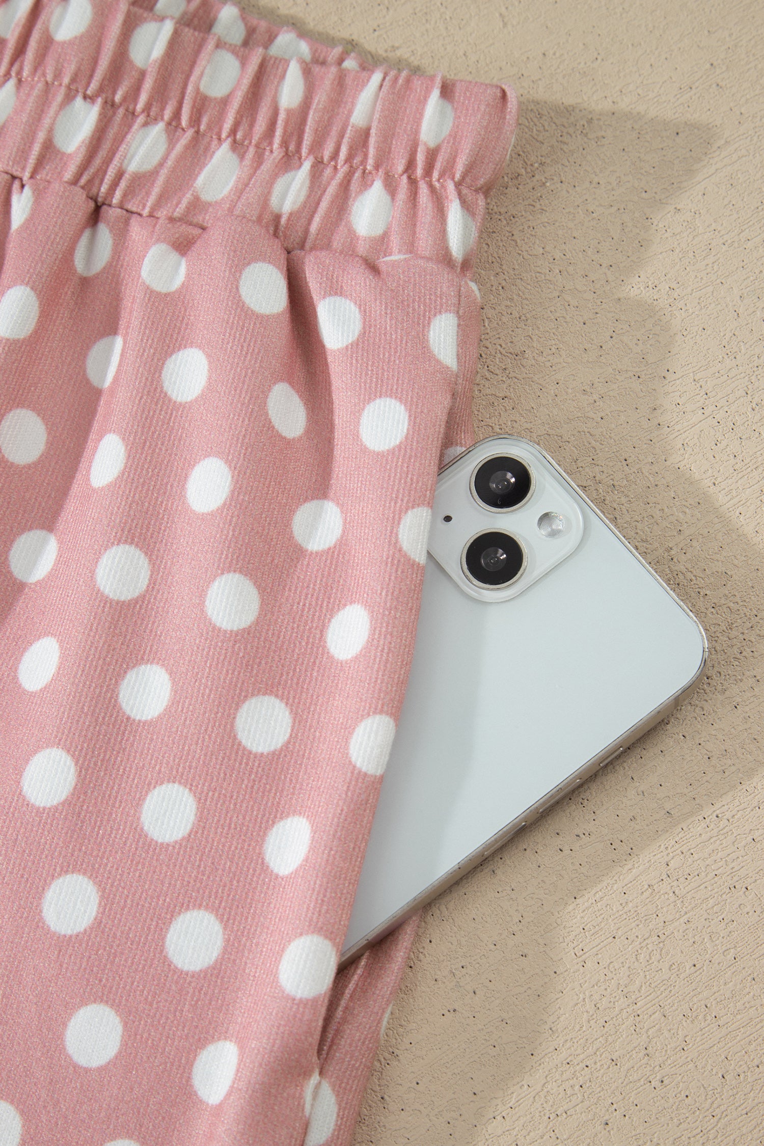 Brown Polka Dot Print Short Set