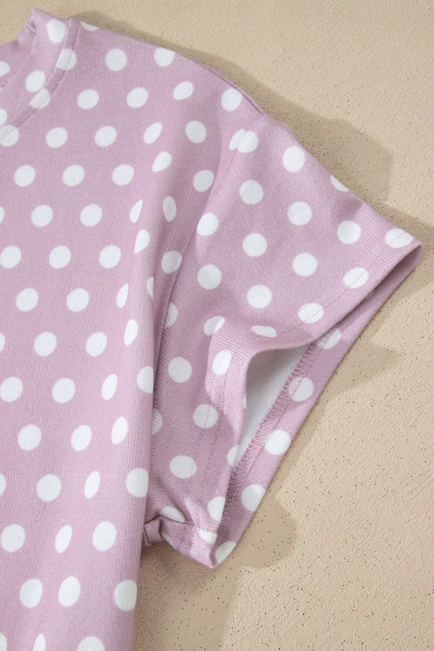 Brown Polka Dot Print Short Set