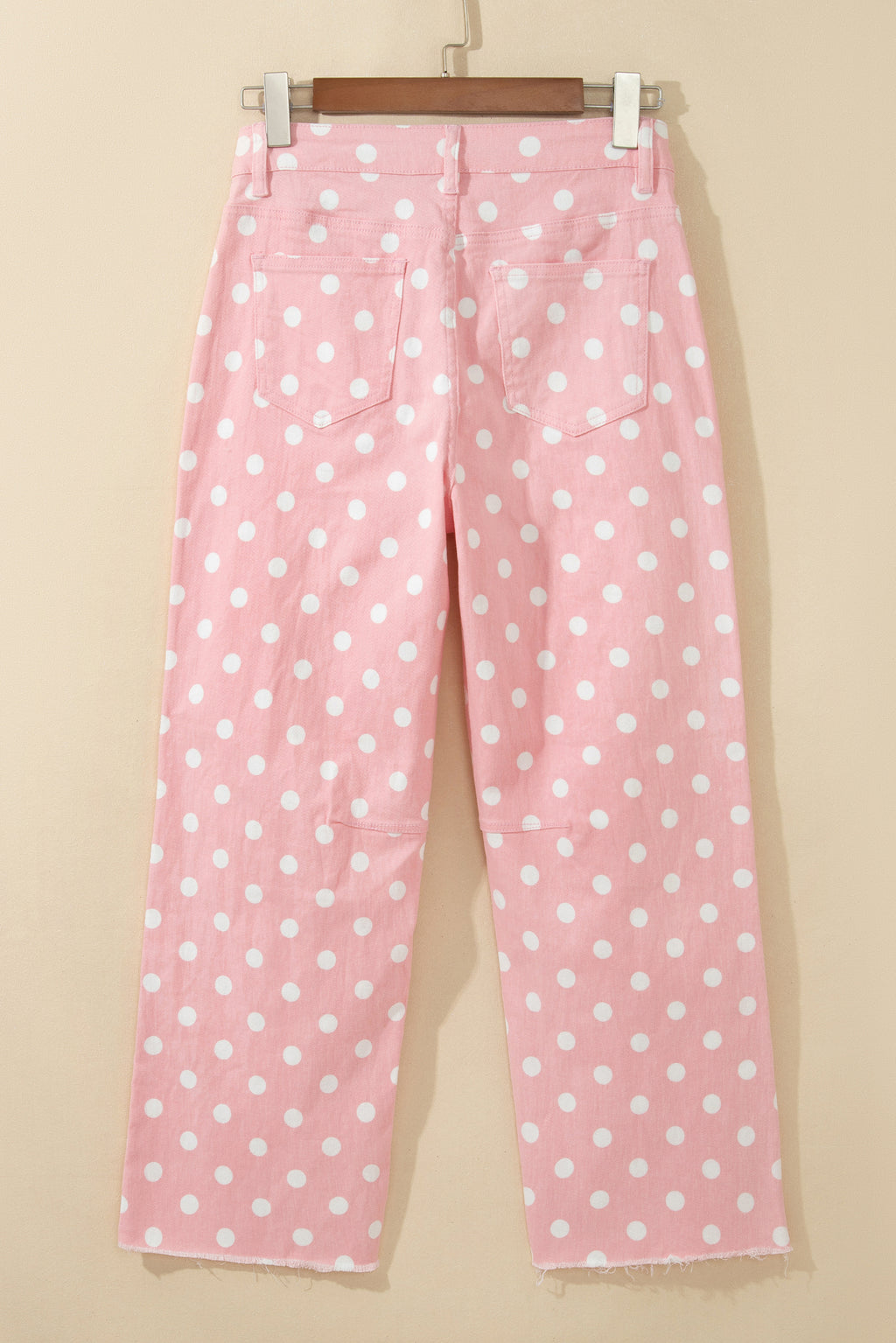 Sky Blue Polka Dot Casual Slim Fit Jeans