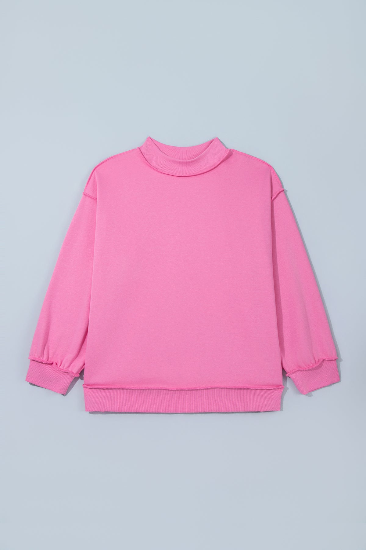 Racing Red Exposed Seam Detail Reversible Double Wear Plus Size Sweatshirt