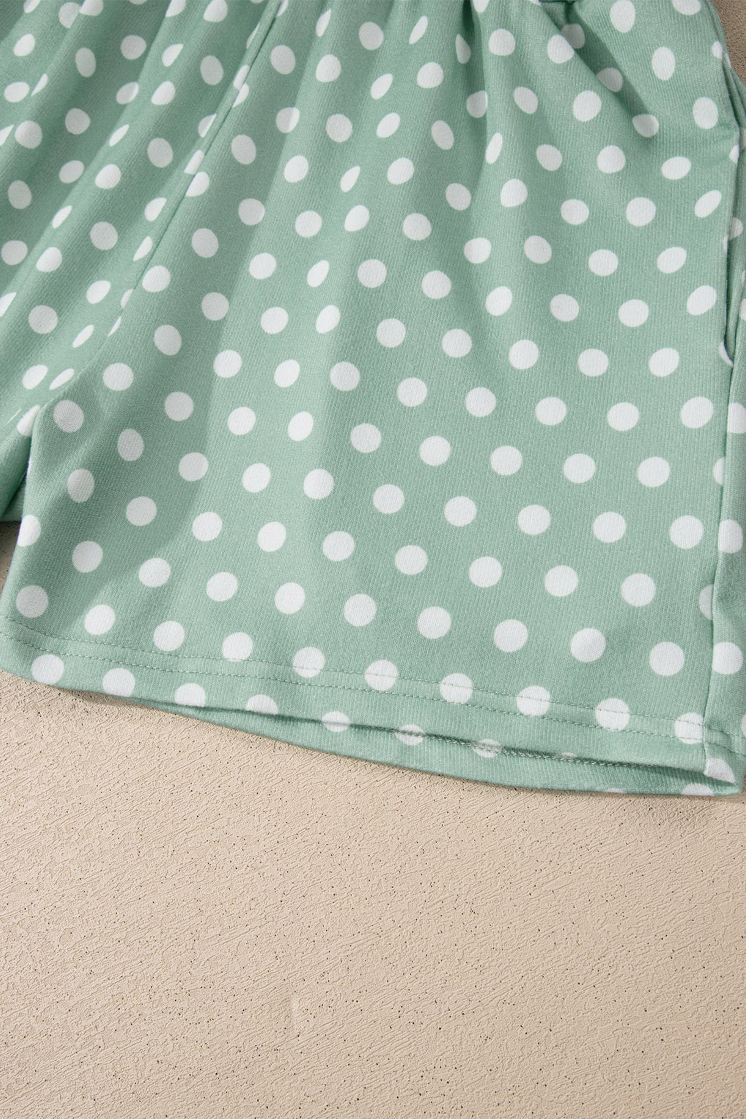 Brown Polka Dot Print Short Set