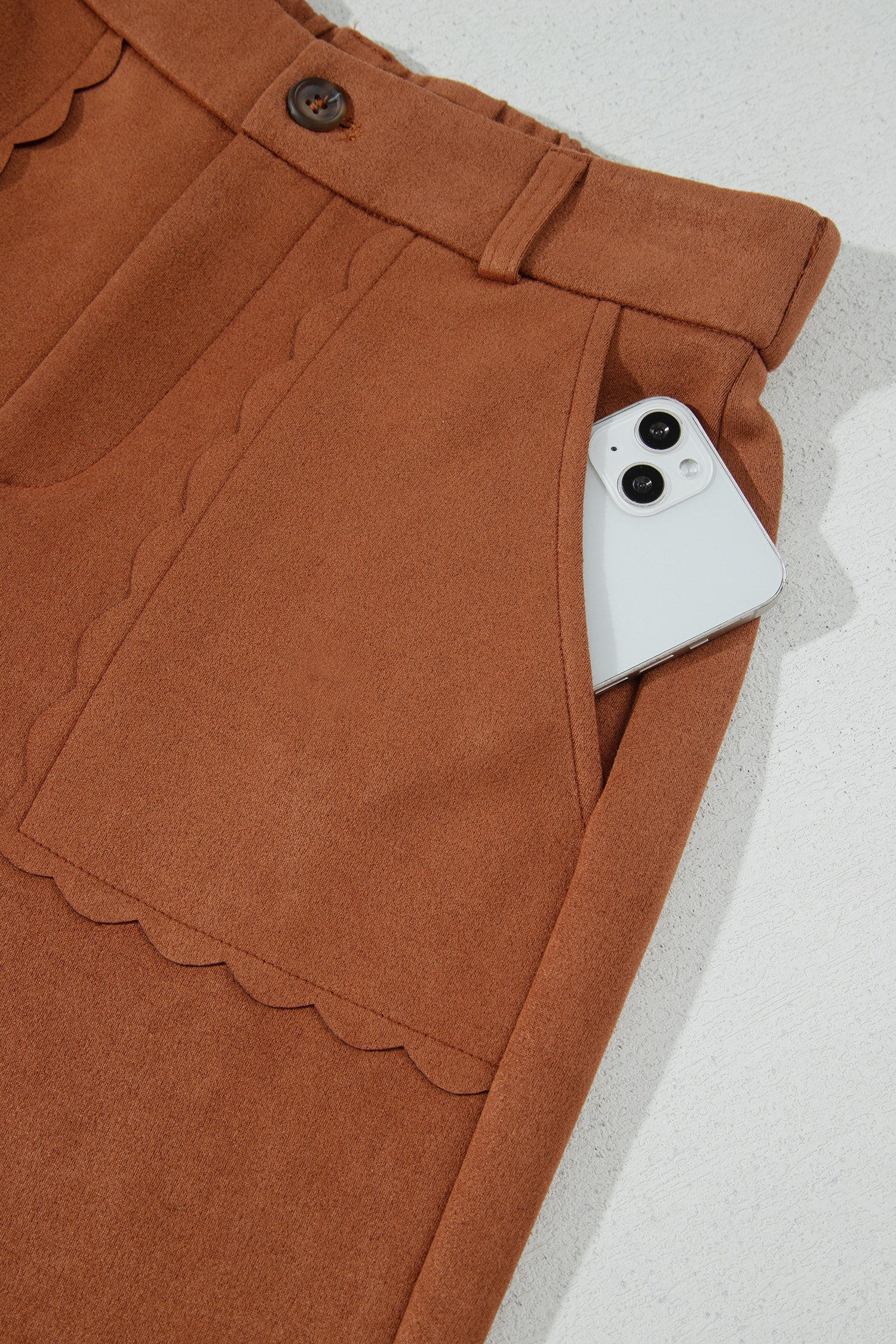 Thai Curry Scalloped Edge Pocket Full-Length Pant