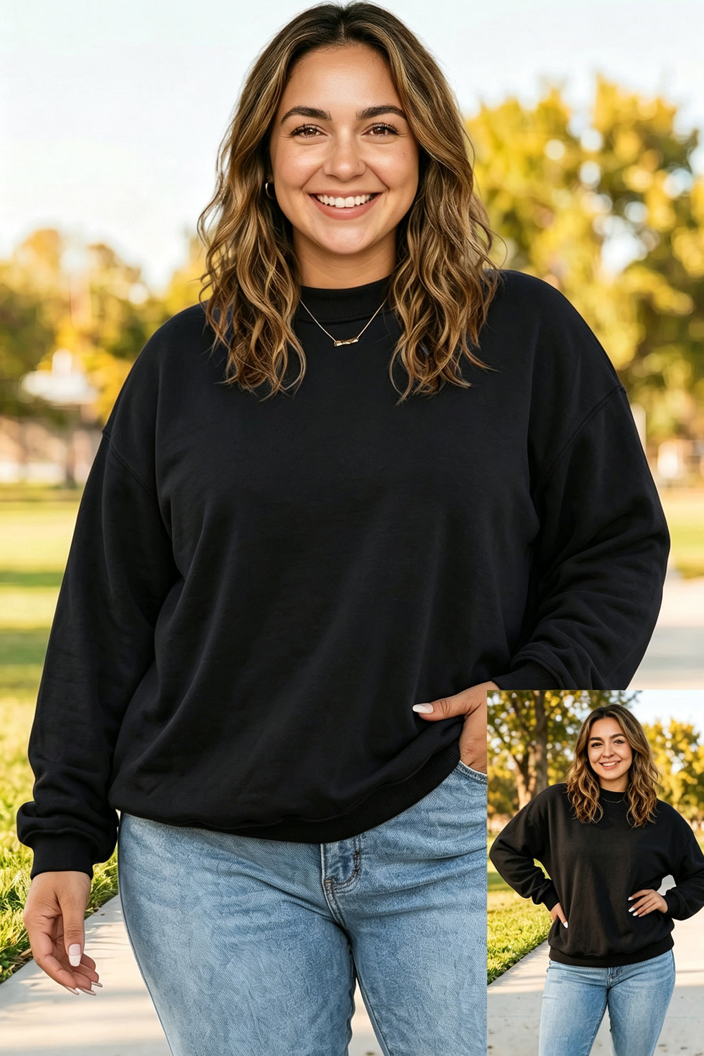 Racing Red Exposed Seam Detail Reversible Double Wear Plus Size Sweatshirt