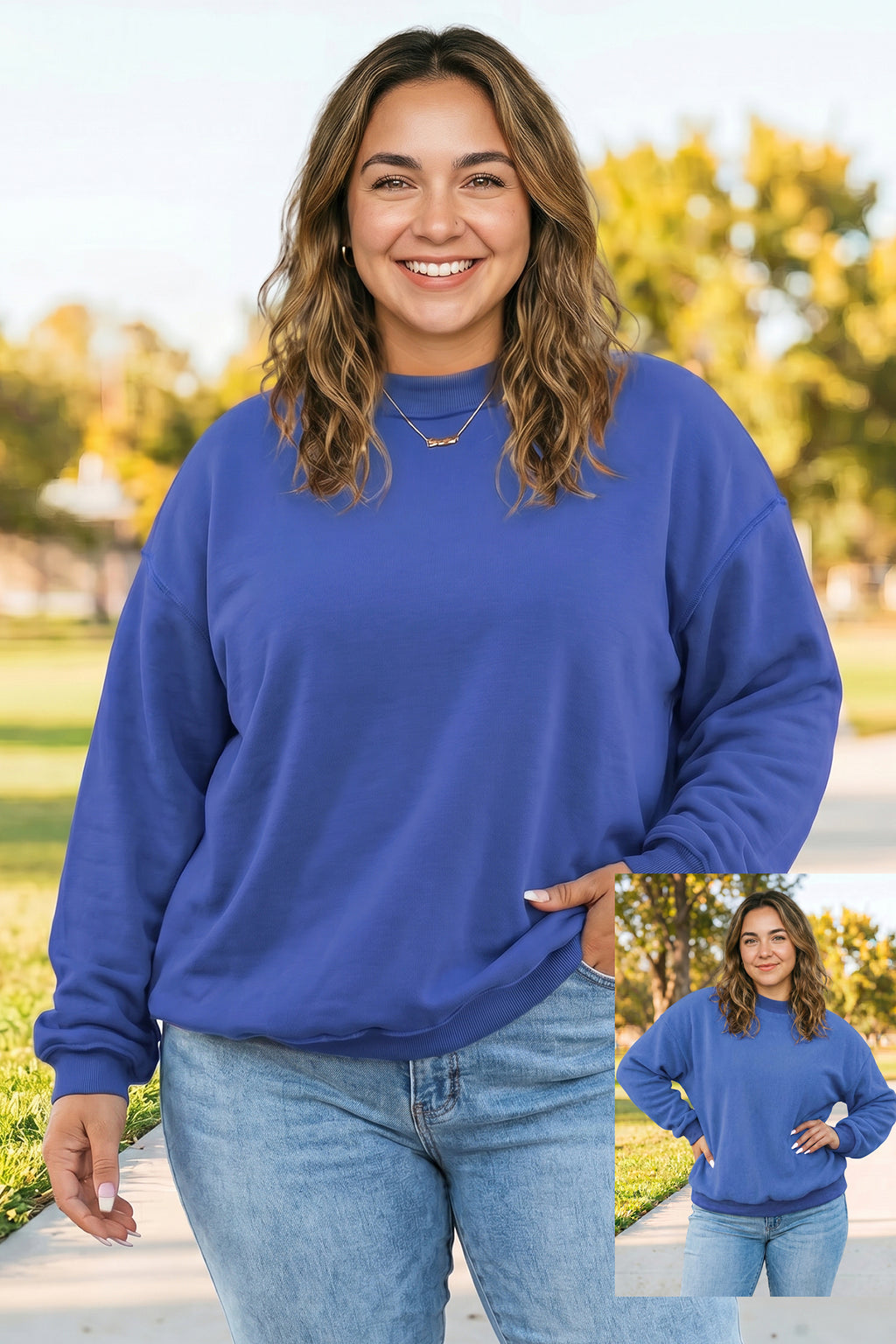 Racing Red Exposed Seam Detail Reversible Double Wear Plus Size Sweatshirt