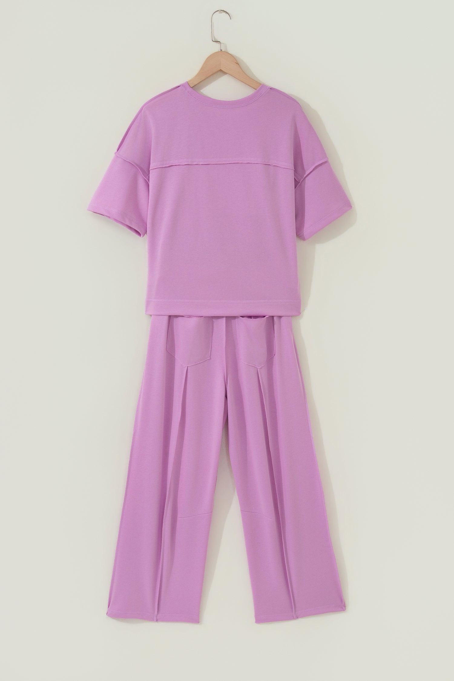 Racing Red Drop Shoulder Boxy Tee and Barrel Pants Set