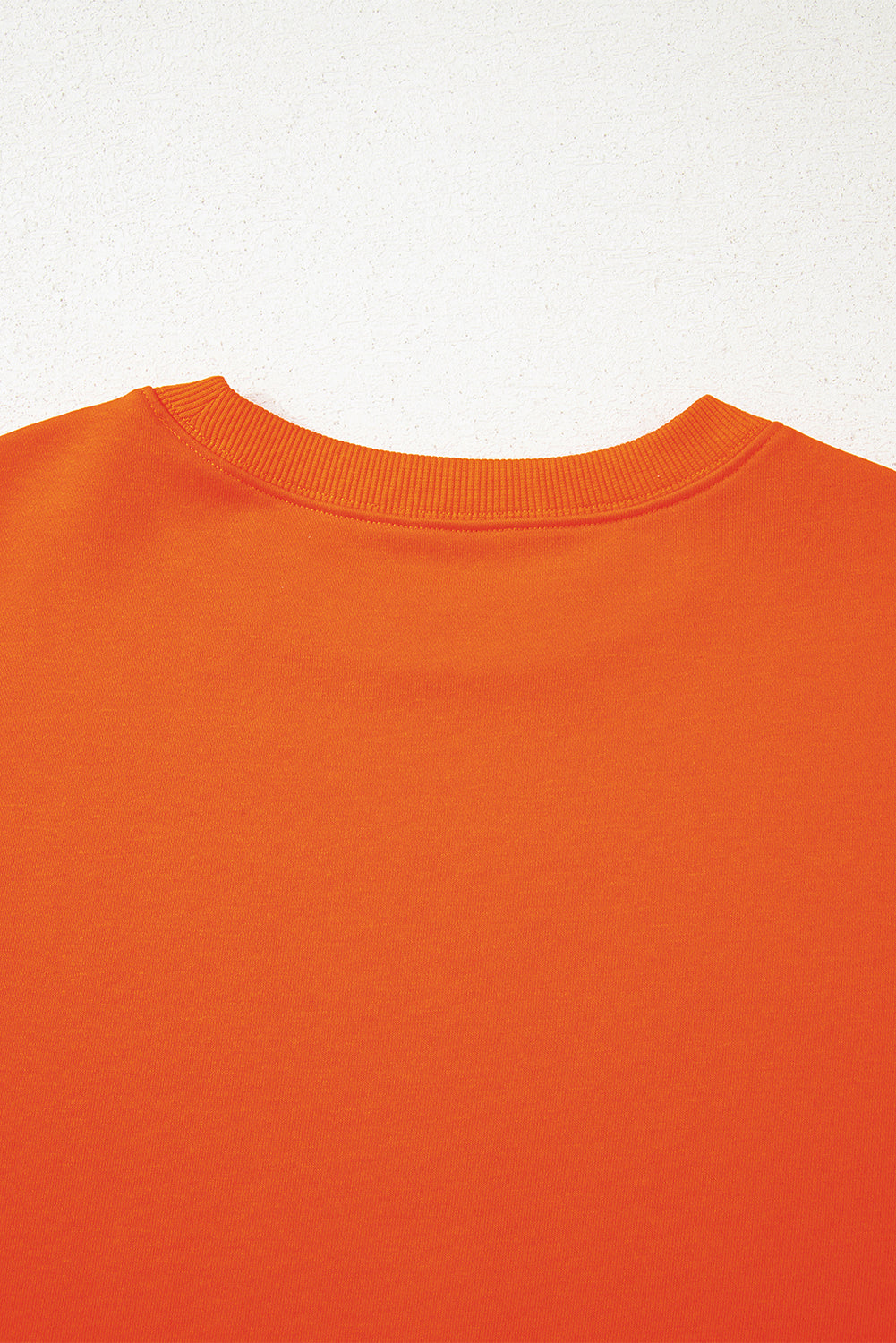 Orange Varsity Striped Detail Drop Shoulder Oversized Sweatshirt