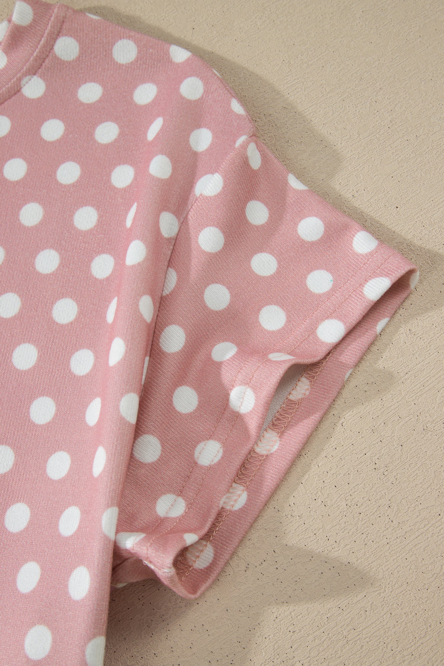 Brown Polka Dot Print Short Set