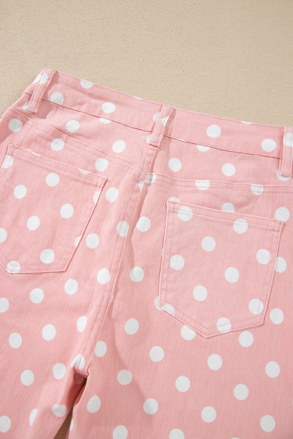 Sky Blue Polka Dot Casual Slim Fit Jeans
